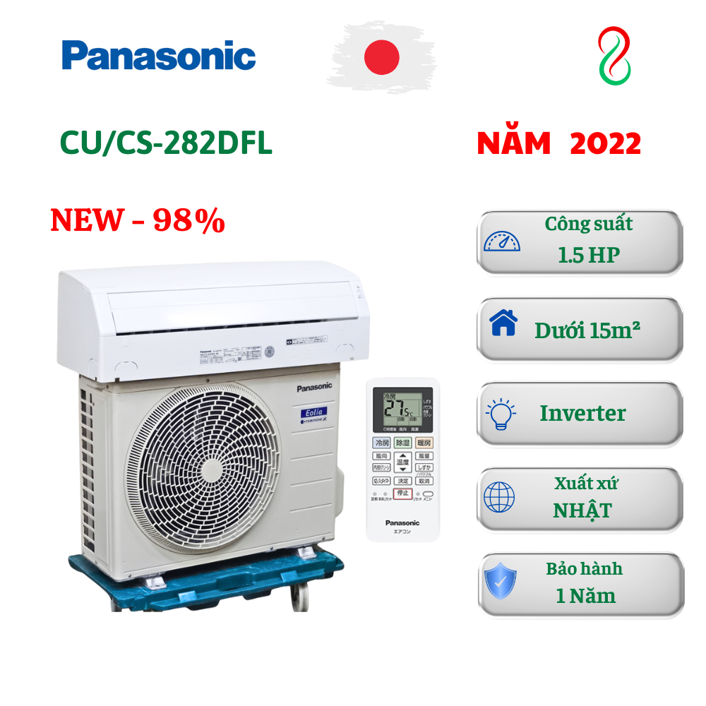 Máy lạnh Panasonic nội địa Nhật 1.5HP CS-282DFL-W
