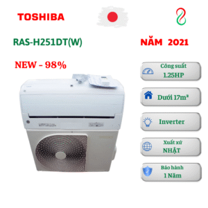 Máy lạnh Toshiba nội địa Nhật 1.25HP RAS-H251DT-W