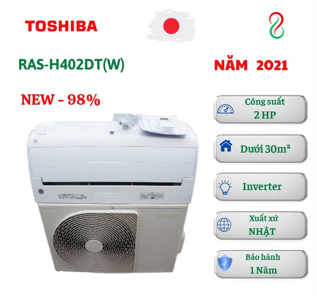 Máy lạnh Toshiba nội địa Nhật 2HP RAS-H402DT-W