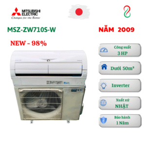 Máy lạnh Mitsubishi nội địa Nhật 3HP ZW710S mắt liếc 2 chiều cao cấp