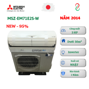 Máy lạnh Mitsubishi nội địa Nhật MSZ-EM71E2S-W 3HP Inverter 2 chiều mắt liếc cao cấp