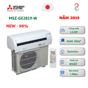 Máy lạnh 1.5HP Mitsubishi nội địa Nhật GE2819-W
