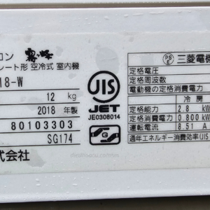 Mã dàn lạnh máy lạnh Mitsubishi nội địa Nhật MSZ-SK2818-W mặt gương